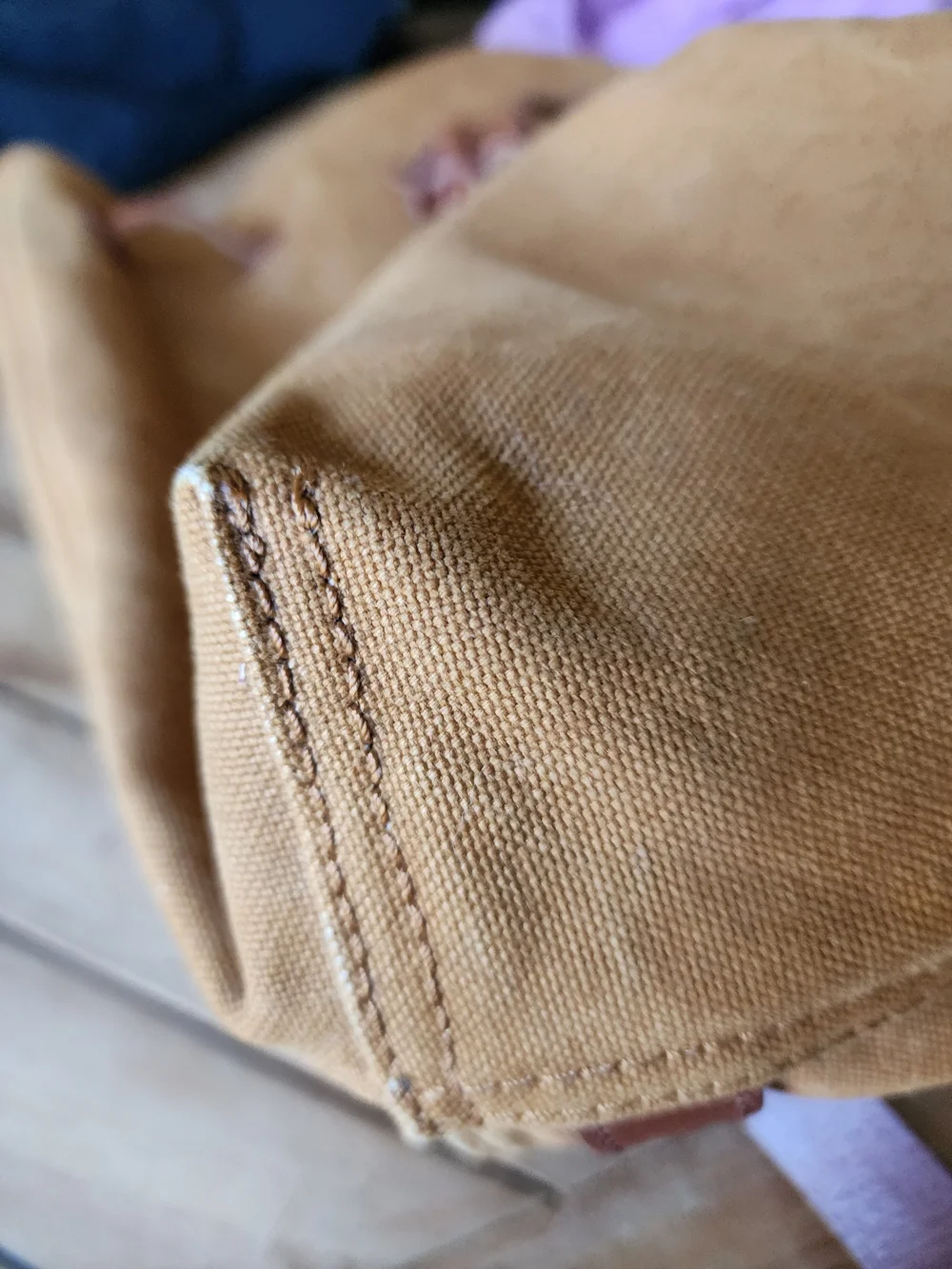 Madewell Somerset canvas drawstring/bucket backpack with leather trim